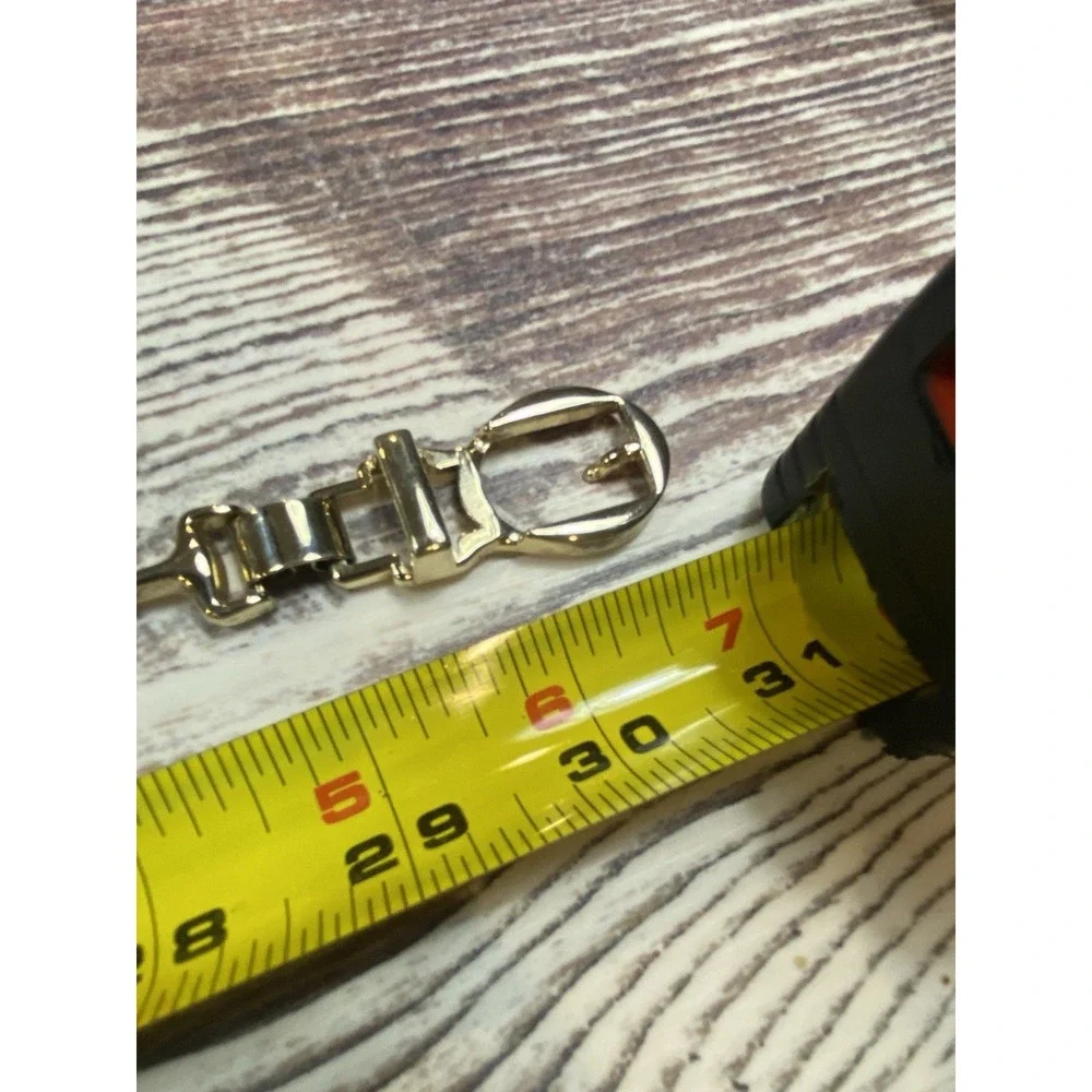 Vintage 80s Gold Tone Watch Style Linked Belt Small Retro Metallic Chain